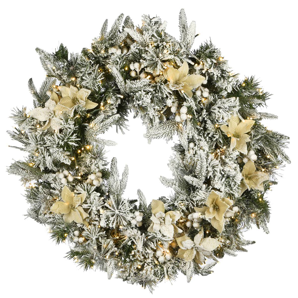 National Tree 30in. Feel Real(R) Frosted Colonial Fir Wreath