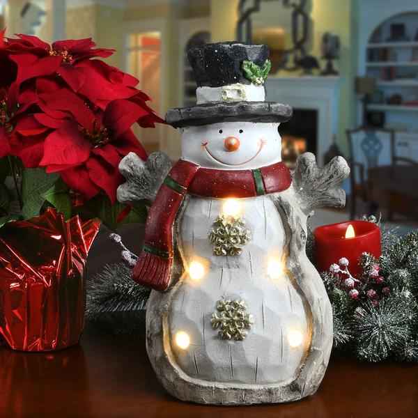 National Tree 16.5in. Lighted Snowman Decor Piece alternate view
