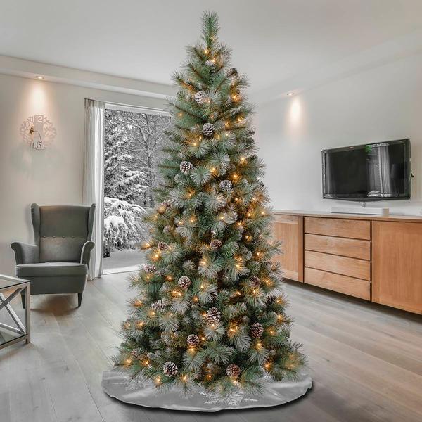 National Tree 6ft. Perry Hard Needle Pre-Lit Christmas Pine Tree alternate view