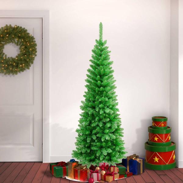 National Tree 6ft. Rowan Spruce Pencil Slim Christmas Tree alternate view