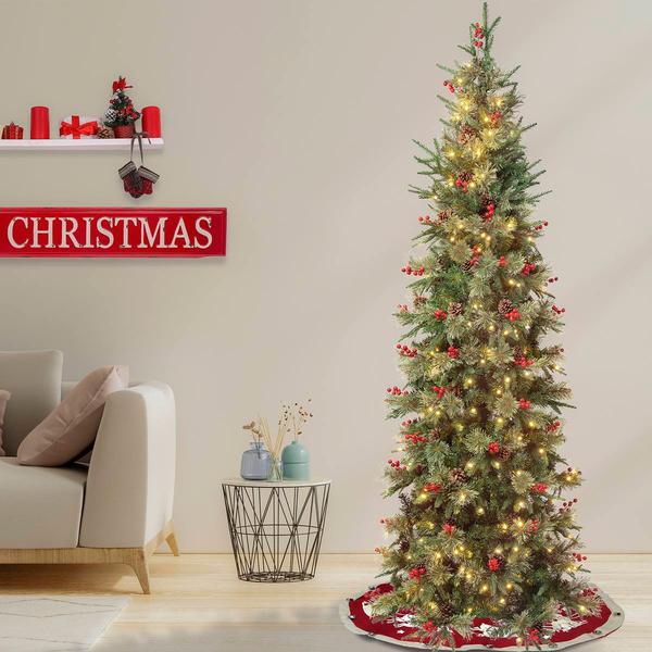 National Tree 7.5ft Feel-Real(R) Virginia Pine Slim Christmas Tree alternate view