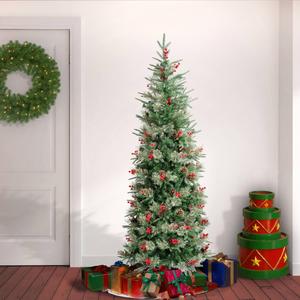 National Tree 6ft. Feel-Real(R) Virginia Pine Slim Christmas Tree alternate view