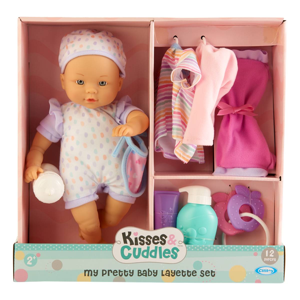 Kisses & Cuddles 13in. Pretty Baby Layette Set