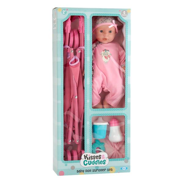 Kisses & Cuddles 14in. Baby Doll Stroller Set