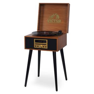 Victor(R) Newbury 8-in-1 Bluetooth Turntable Music Center