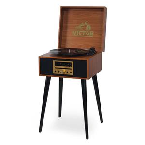Victor(R) Newbury 8-in-1 Bluetooth Turntable Music Center alternate view