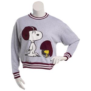 Juniors Peanuts(tm) Chenille Helmet Snoopy Fleece Sweatshirt alternate view