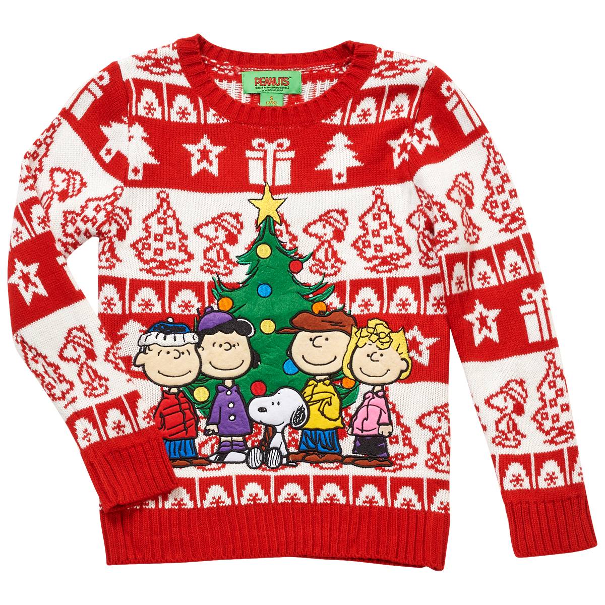 Girls (7-16) Peanuts(tm) Fair Isle Christmas Sweater