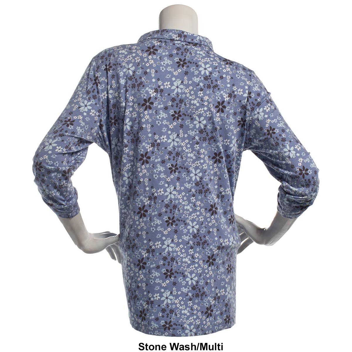 Womens Hasting & Smith 3/4 Sleeve Floral Casual Button Down