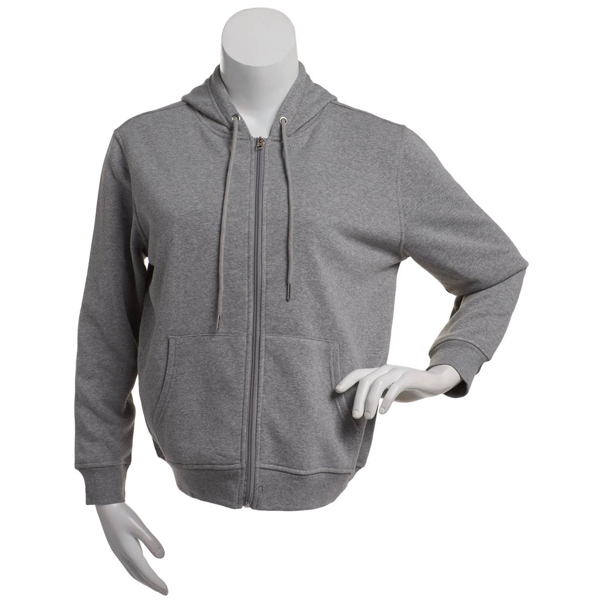 Womens Hasting & Smith Solid Fleece Lined Zip Hoodie