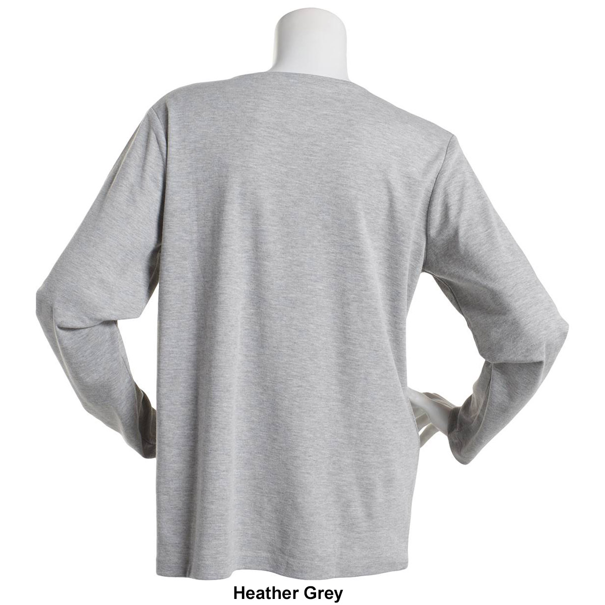 Petite Hasting & Smith Long Sleeve Solid Crew Tee