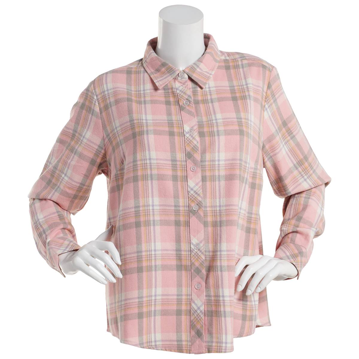 Womens Hasting & Smith Flannel Plaid Casual Button Down