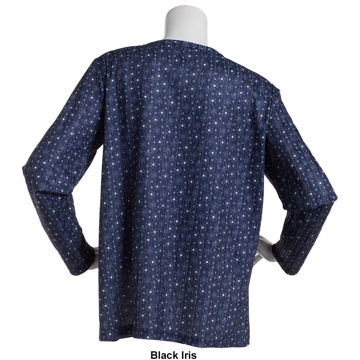 Womens Hasting & Smith Long Sleeve Pointelle Star Tee