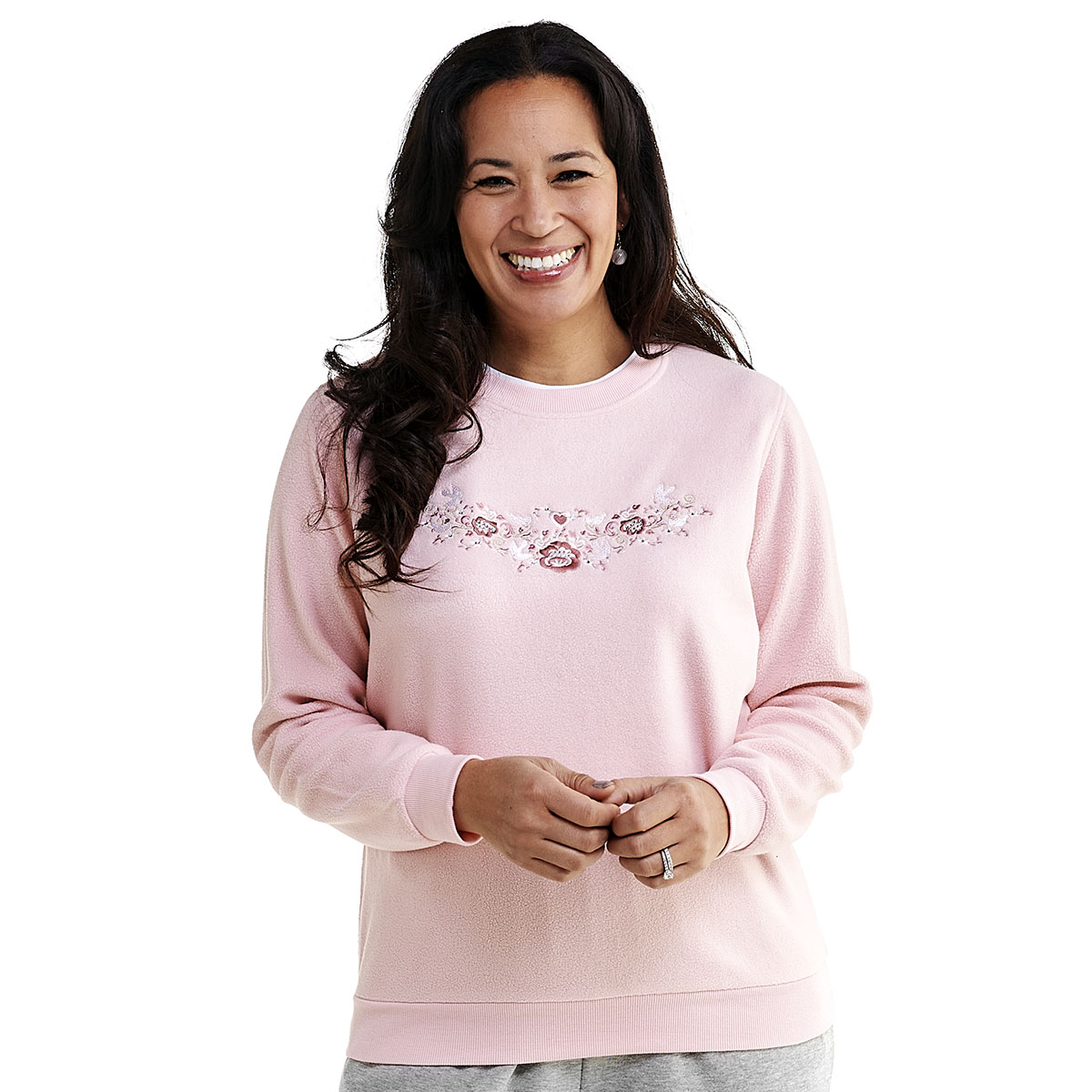 Womens Madison Taylor Dove Spray Embroidered Sweatshirt