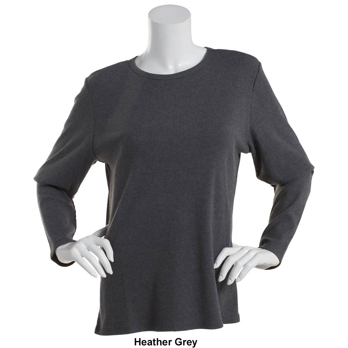 Womens Mountain Ridge Long Sleeve Brushed Rib Crew Neck Tee