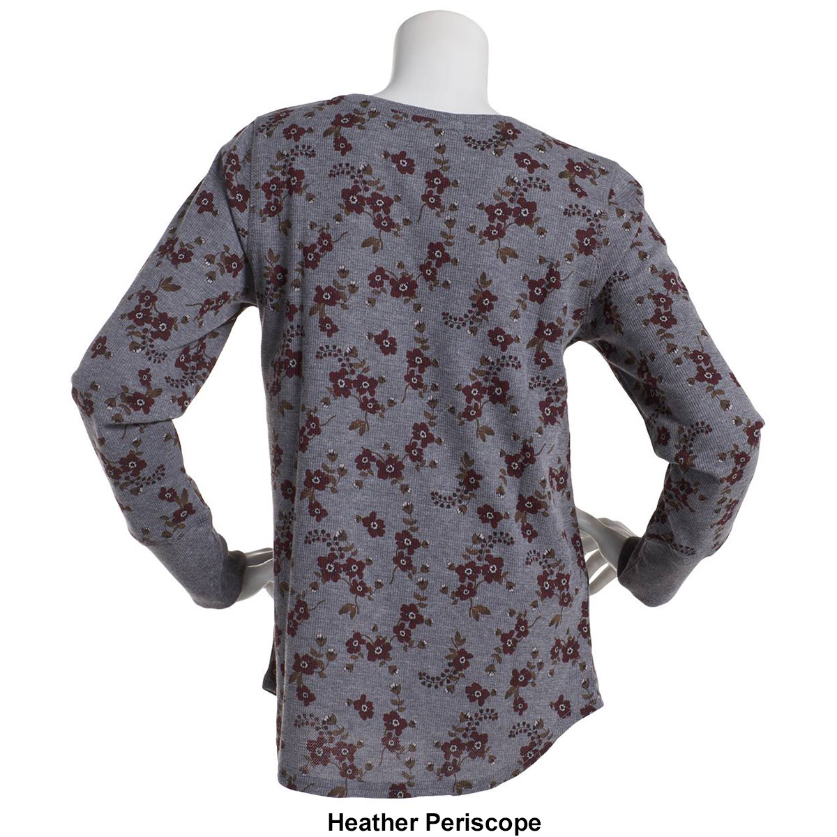 Petite Mountain Ridge(tm) Long Sleeve Floral Thermal Crew Tee