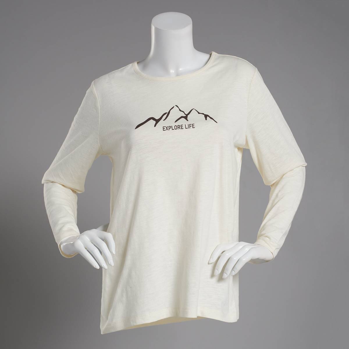 Petite Mountain Ridge Long Sleeve Explore Life Tee