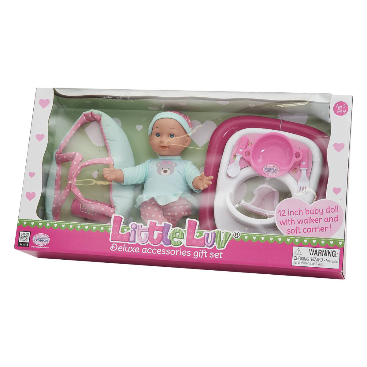 Uneeda 12in. Little Luv Doll With Walker & Carrier