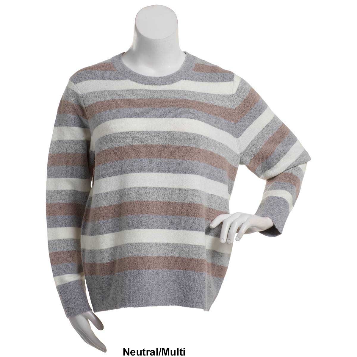 Womens Architect(R) Long Sleeve Stripe Crew Neck Sweater