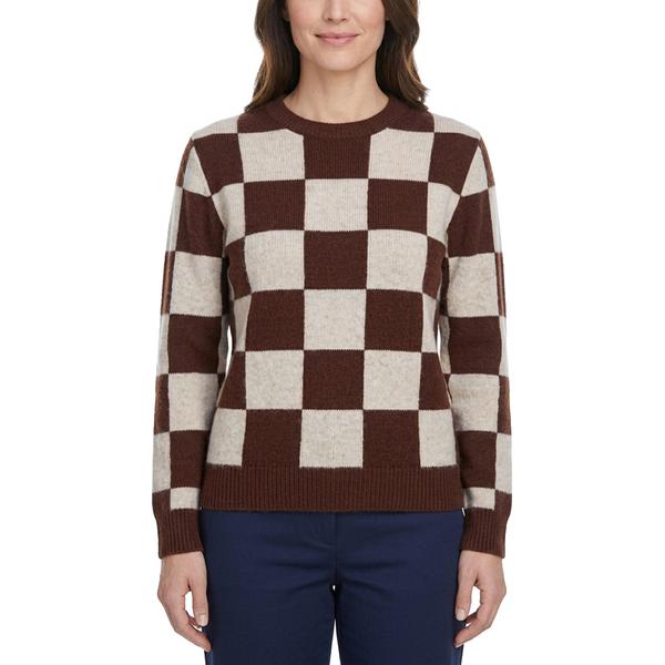 Womens Preswick & Moore(R) Long Sleeve Check Sweater alternate view