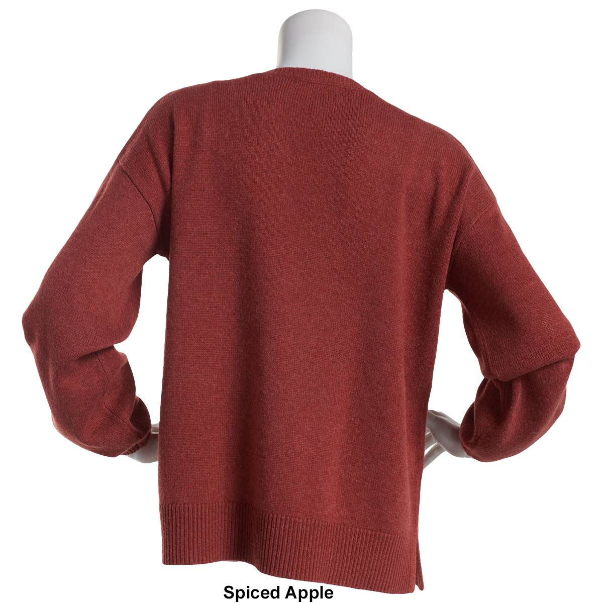 Plus Size Architect(R) Long Sleeve Split Neck Pullover Sweater