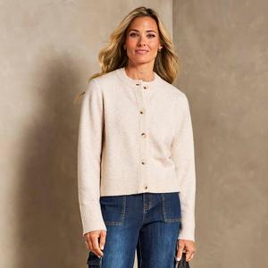 Womens Architect(R) Long Sleeve Solid Button Front Cardigan