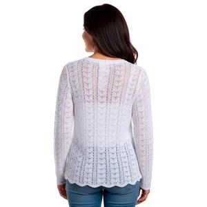Petite Architect(R) Long Sleeve Tie Front Crochet Cardigan alternate view