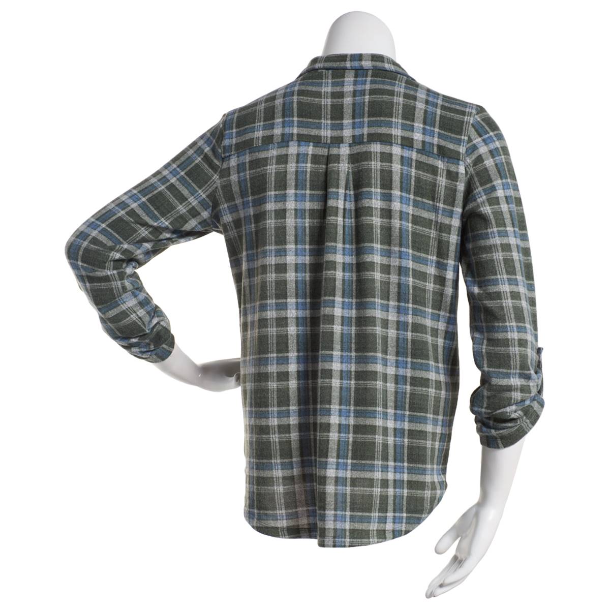 Womens Emily Daniels 3/4 Sleeve Knit Flannel Tee