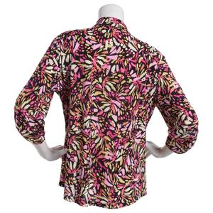Womens Emily Daniels 3/4 Sleeve Button Down Disco Dot Top alternate view