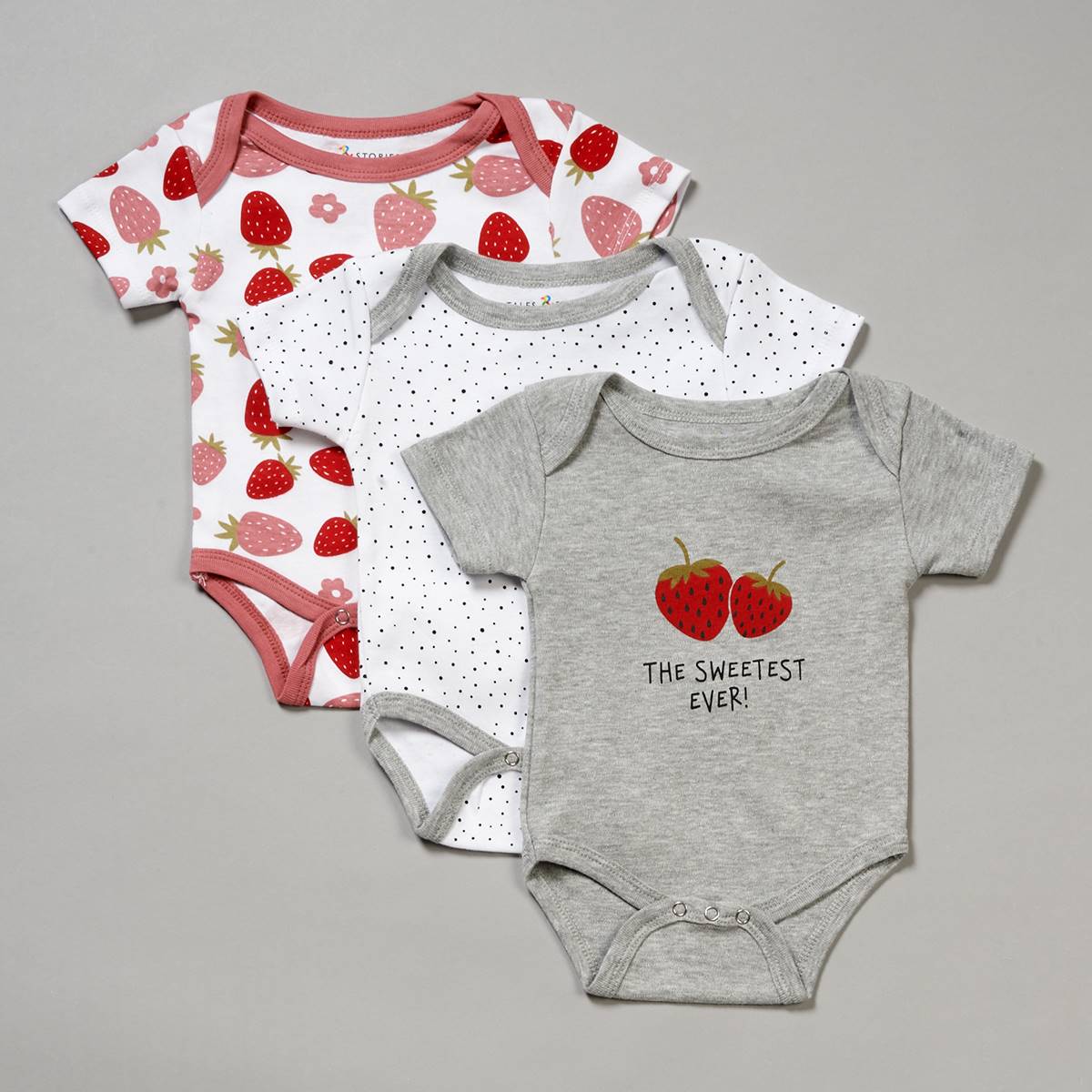 Baby Girl (NB-9M) Tales & Stories Sweetest Strawberry Bodysuits