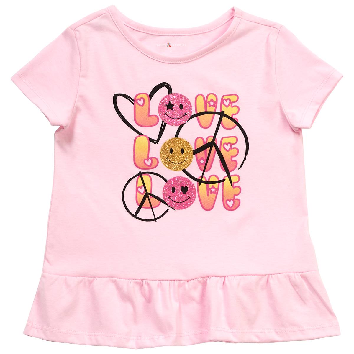 Girls (4-6x) Tales & Stories Love Hearts Peace Tunic