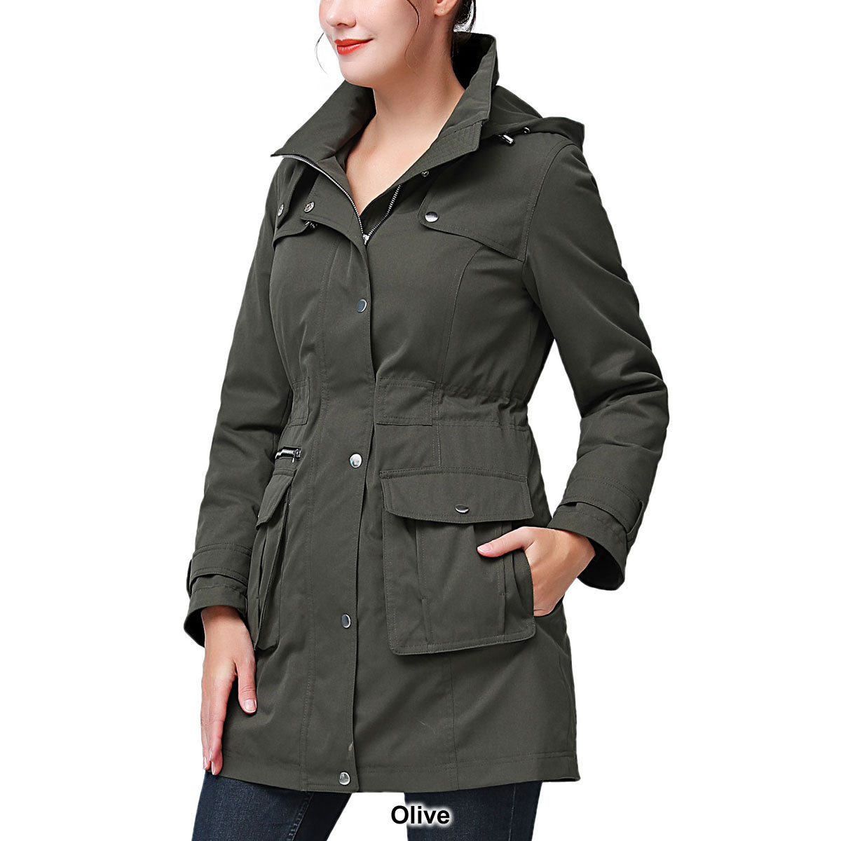 Womens BGSD Water-Resistant Hooded Zip-Out Anorak Jacket