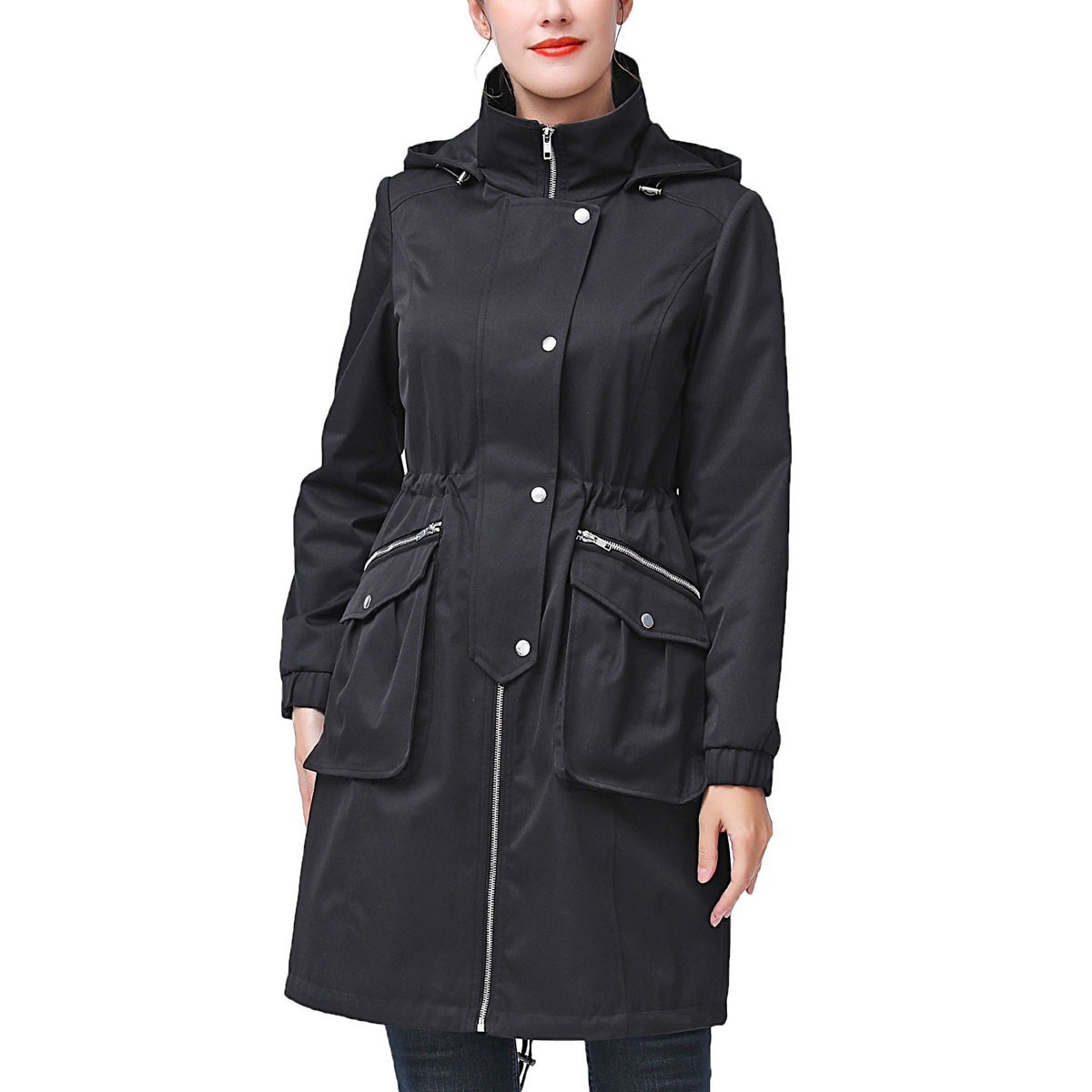 Womens BGSD Waterproof Hooded Pocketed Anorak Jacket