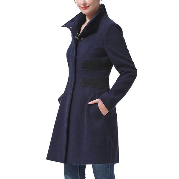Womens BGSD Fit & Flare Wool Coat alternate view