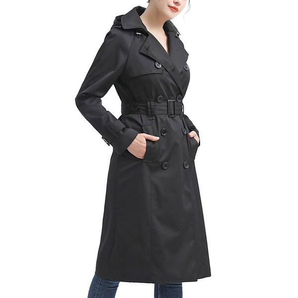 Womens BGSD Waterproof 3/4 Length Hooded Trench Coat alternate view