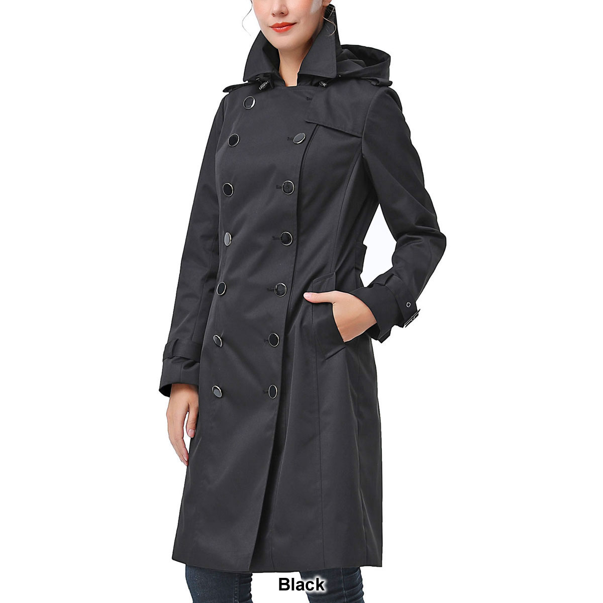 Womens BGSD Waterproof Double Breasted Trench Coat