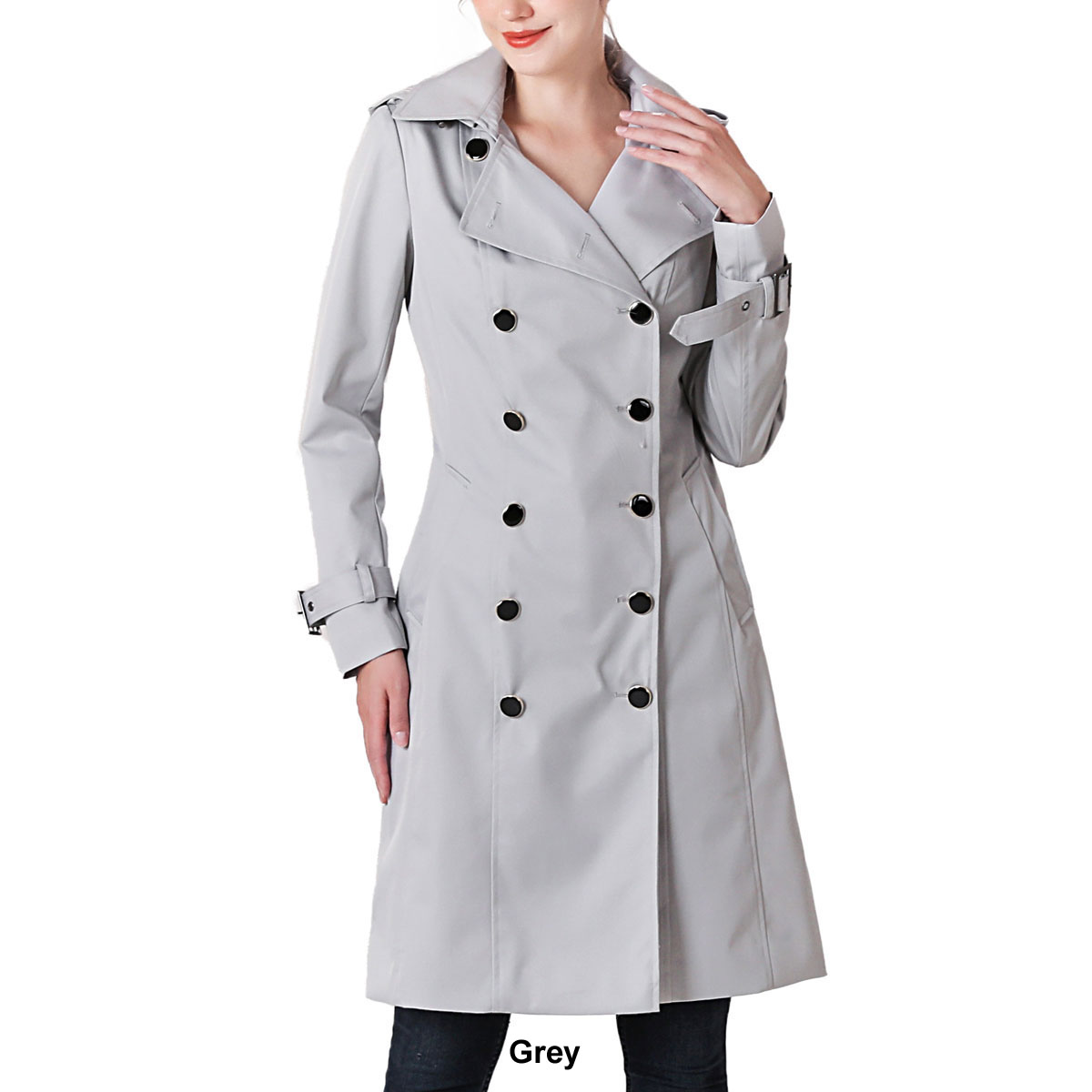 Womens BGSD Waterproof Double Breasted Trench Coat