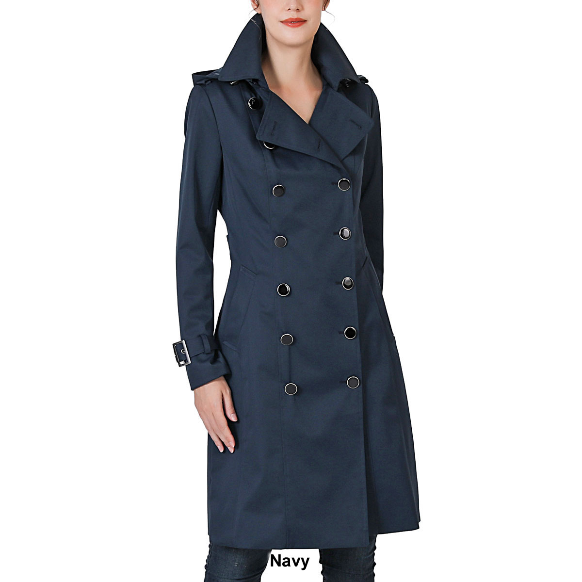 Womens BGSD Waterproof Double Breasted Trench Coat