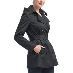 Womens BGSD Waterproof Classic Hooded Short Trench Coat alternate view