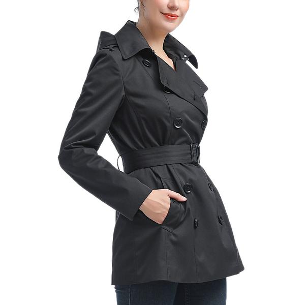 Womens BGSD Waterproof Classic Hooded Short Trench Coat alternate view