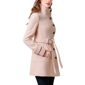 Womens BGSD Wool Belted Peacoat Coat alternate view