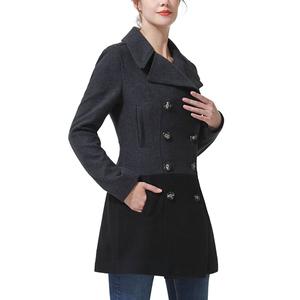 Womens BGSD Color Block Wool Peacoat alternate view