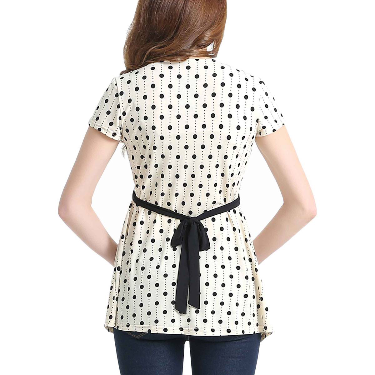 Womens Pokkori By Kimi & Kai Polka Dot Maternity Nursing Blouse