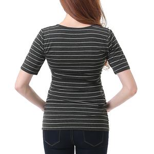 Womens Glow & Grow(R) Faux Wrap Stripe Maternity Nursing Top alternate view