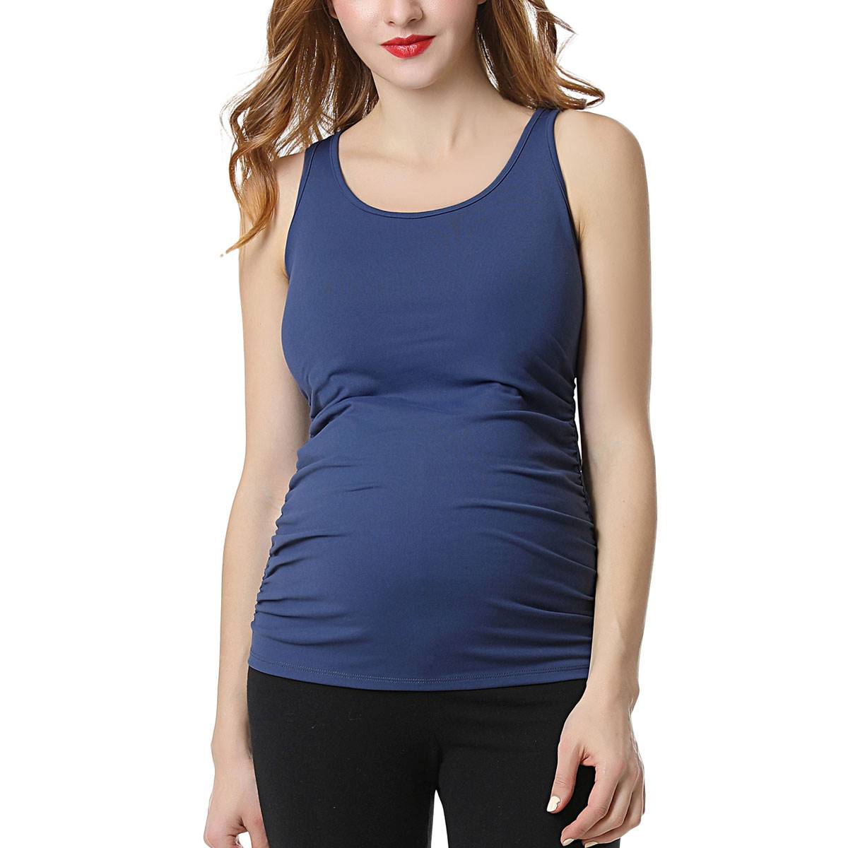 Womens Pokkori By Kimi & Kai Maternity Active Tank Top