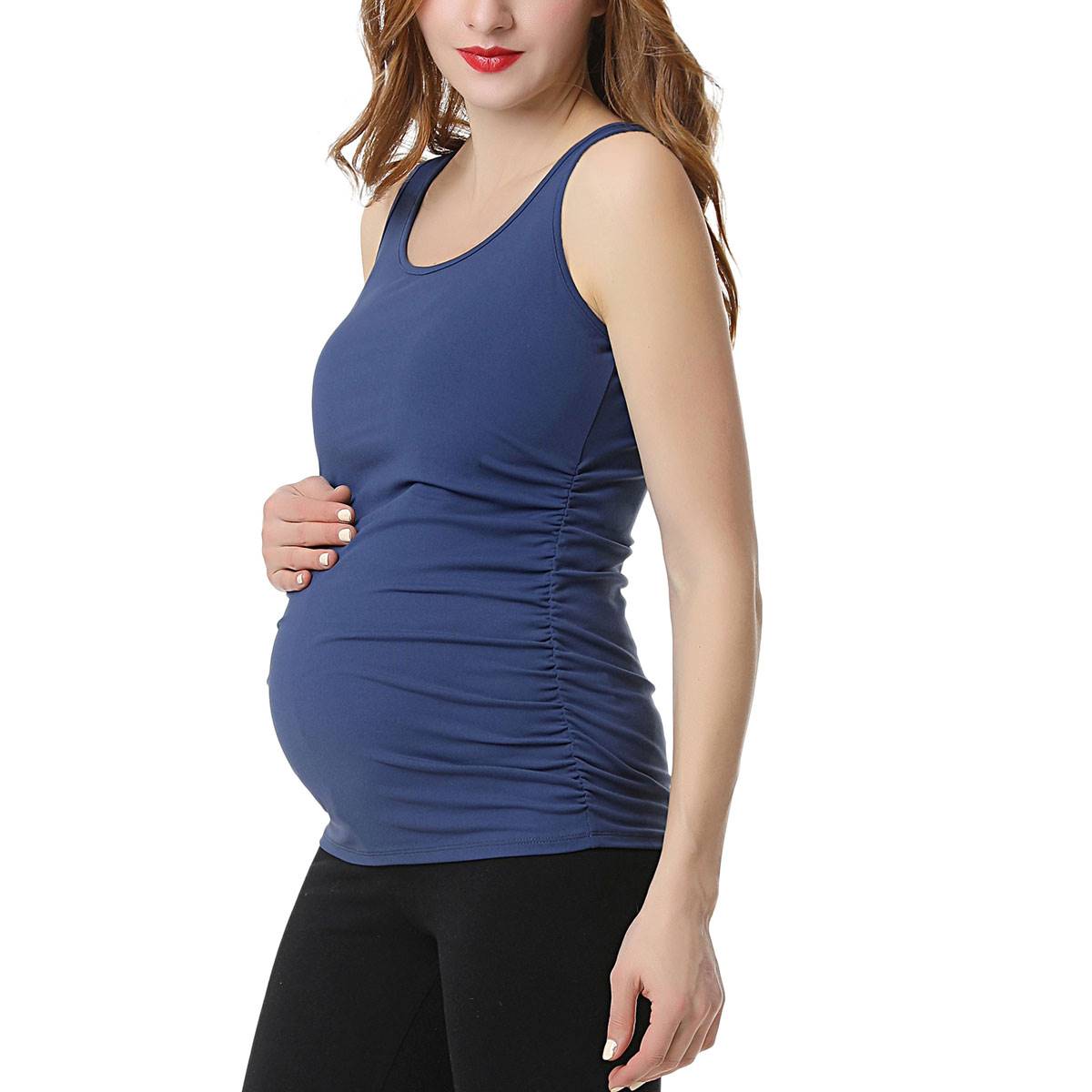 Womens Pokkori By Kimi & Kai Maternity Active Tank Top