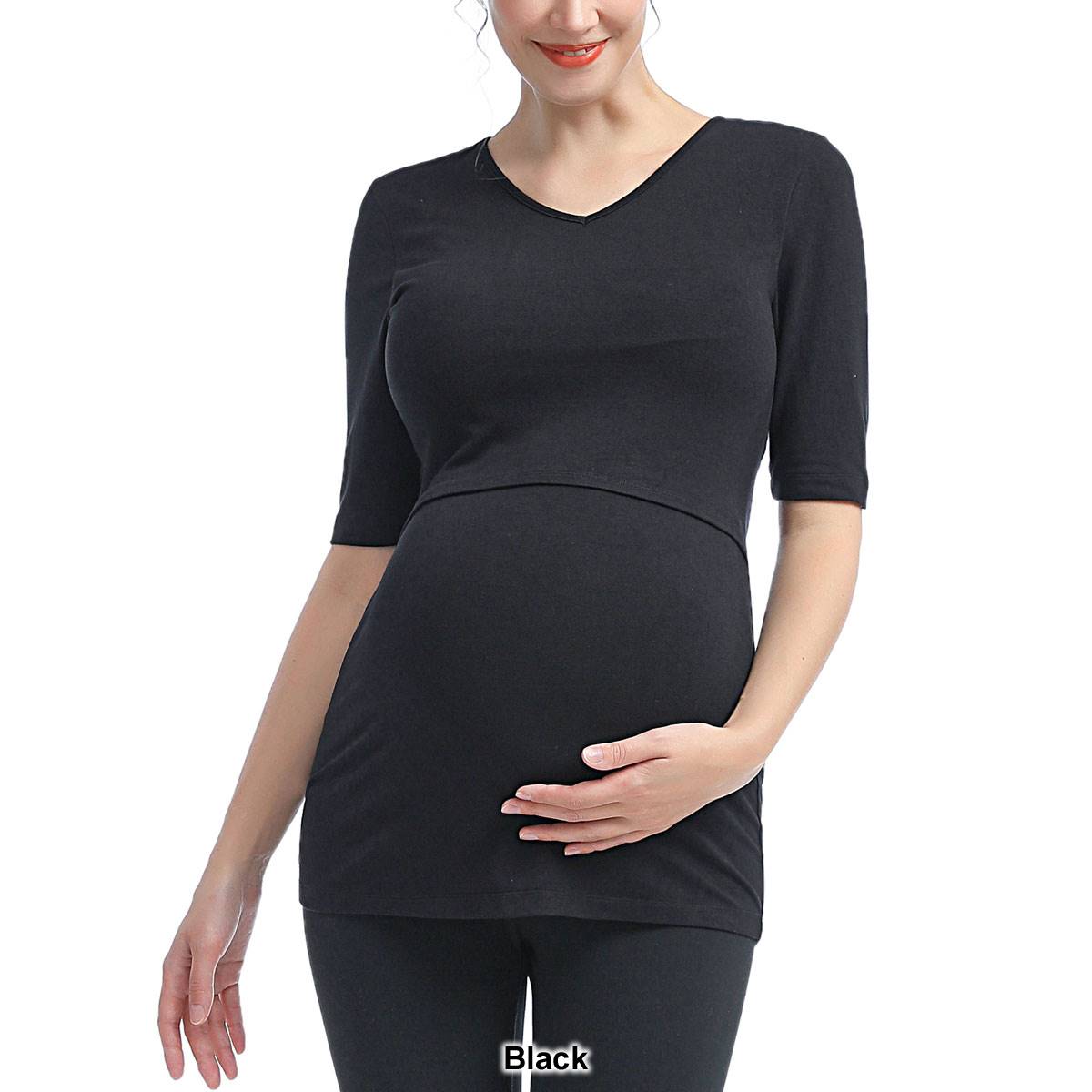 Womens Pokkori By Kimi & Kai Tiered Maternity Nursing Blouse