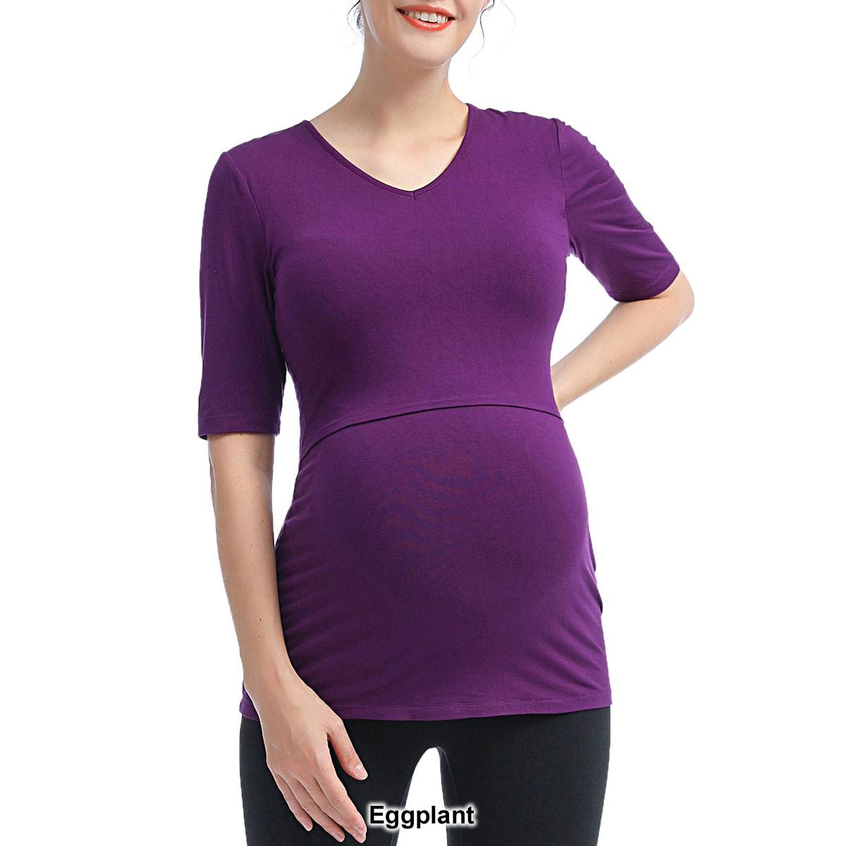 Womens Pokkori By Kimi & Kai Tiered Maternity Nursing Blouse