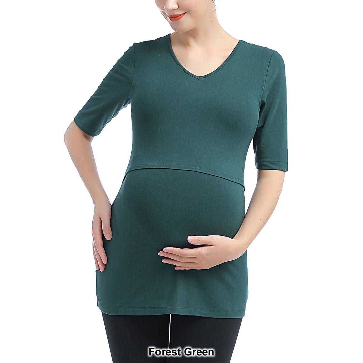 Womens Pokkori By Kimi & Kai Tiered Maternity Nursing Blouse