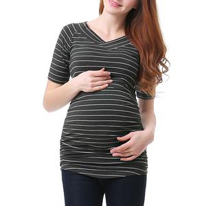 Womens Glow & Grow(R) Stripe Ruched Maternity Top